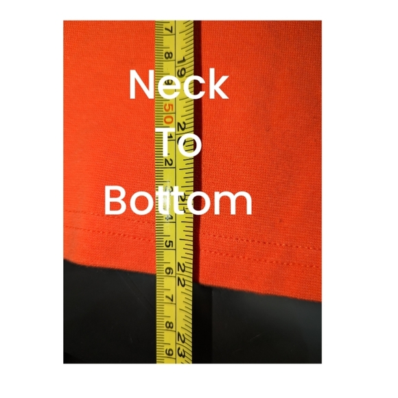 Orange 3/4 Length Sleeve Stretch Jersey Top - Size M-L - Picture 5 of 5